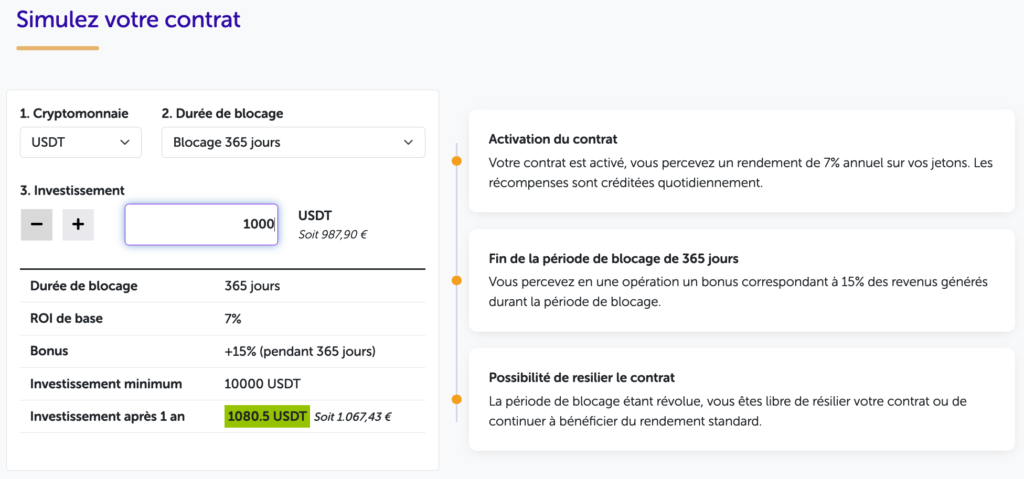 Simulez vos rendements grâce au staking DeFi sur Feel Mining